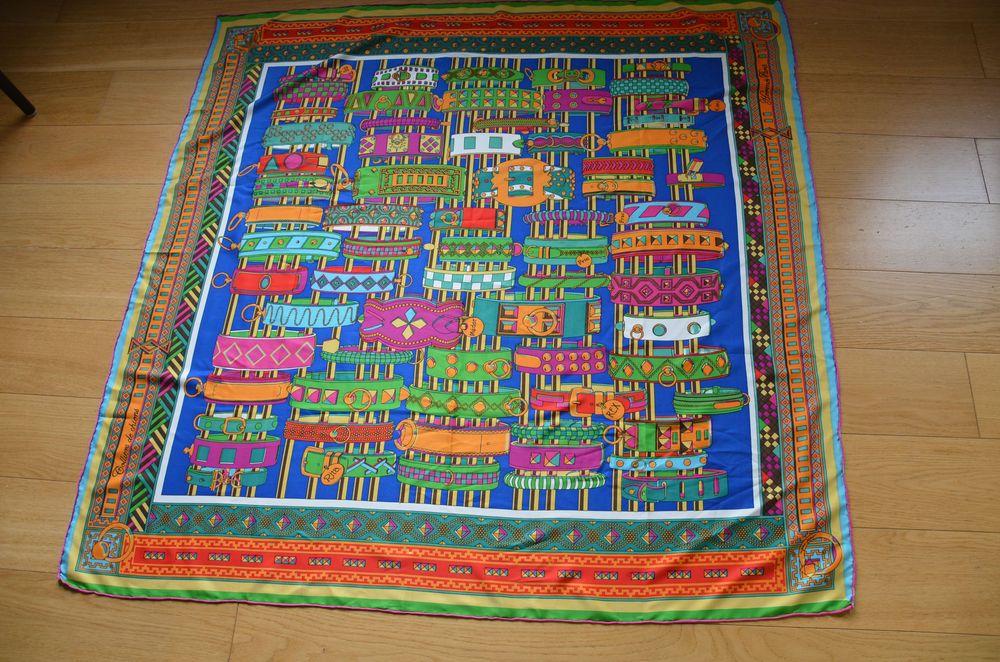 Hermes Paris chusta 100% silk jedwab