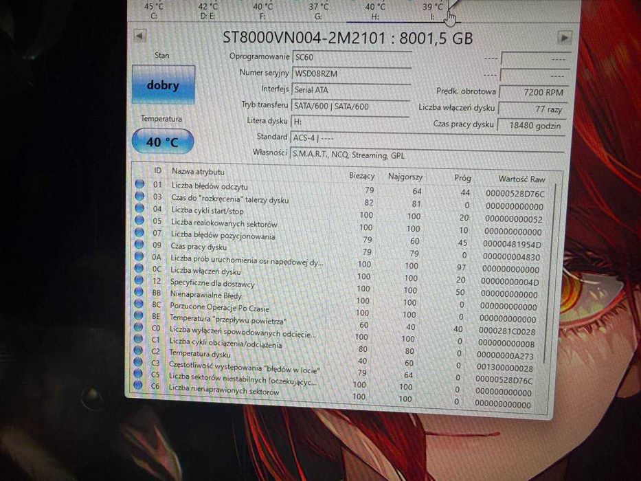 Dysk twardy Seagate Ironwolf 8TB SATA 7200 obr./min 3,5 Cale