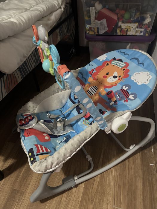 Espreguiçadeira Azul Vibratória com Música