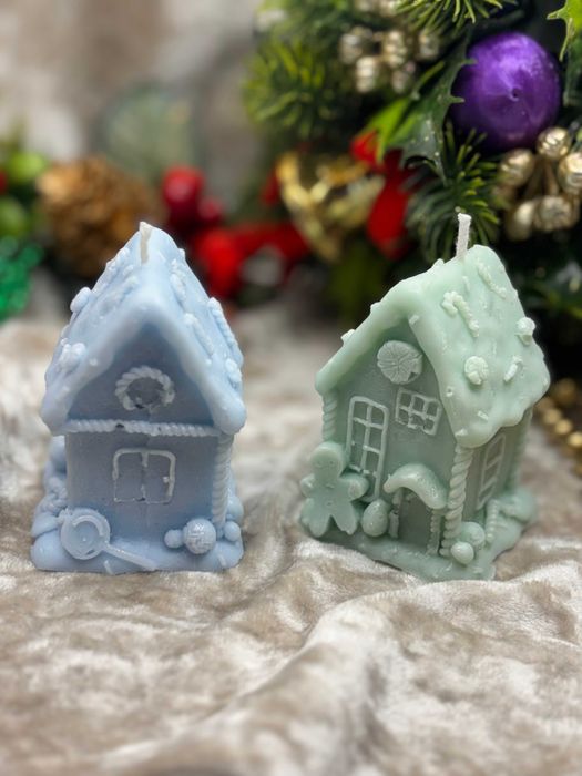 Piękna świeca świeczka domek z piernika