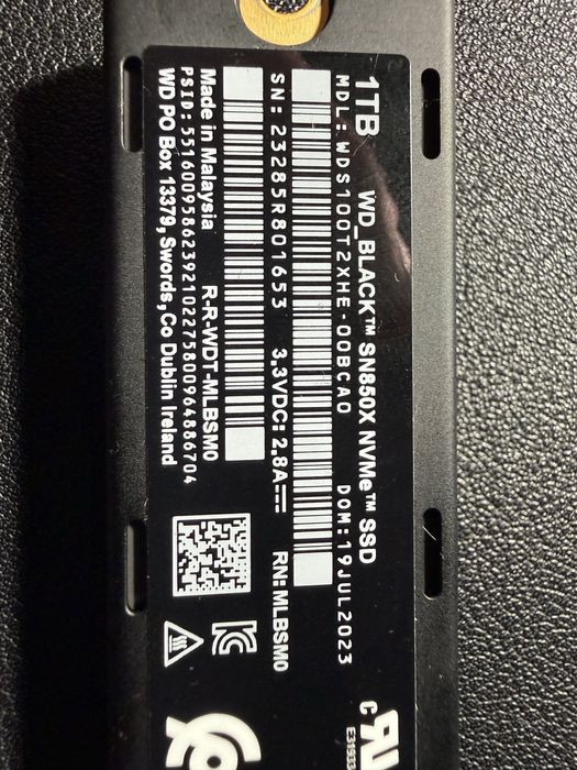 Dysk do konsoli ps5 WD Black 1TB SN850X - playstation 5 slim fat pro