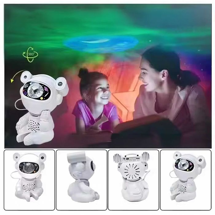 Projektor Gwiazd Lampka Nocna Rzutnik dla Dzieci Kosmos Pilot USB