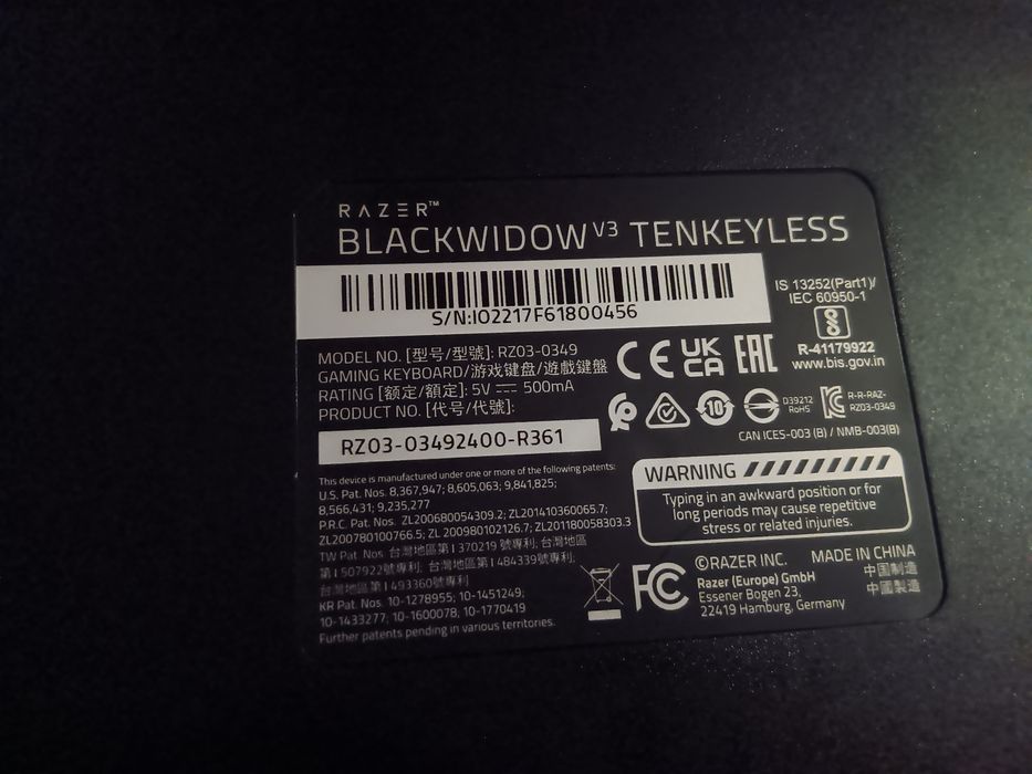 Teclado Razer Blackwidow V3