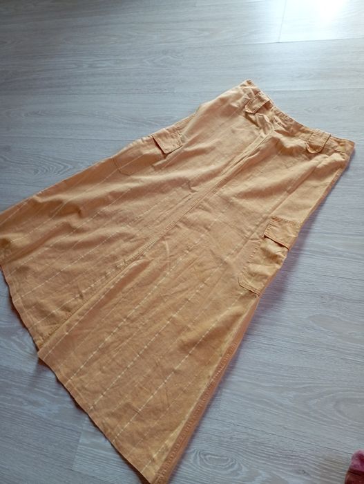 Lniana miodowa spudnica