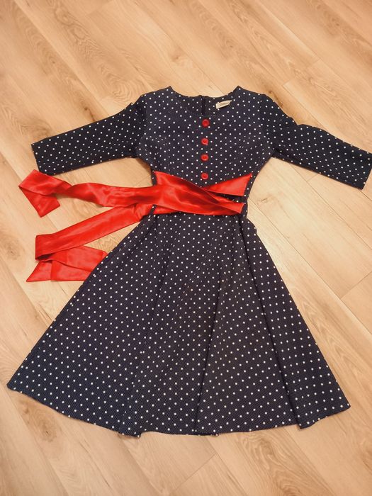 Сукня міді в горох класична платье осенее миди