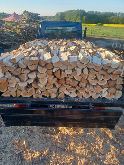 Drewno opałowe kominkowe buk dąb brzoza olcha sosna świerk  transport