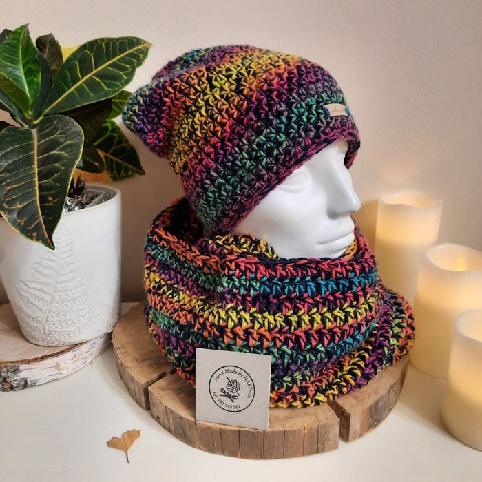 Czapka Beanie, rękodzieło,handmade
