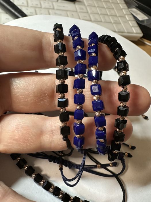 Браслет * з керамікою та золотими вставками 585 проби 0,88