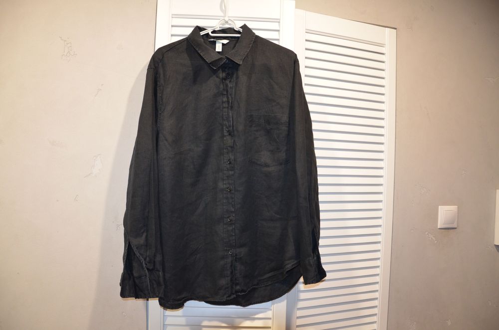 koszula lniana r. L oversize h&m