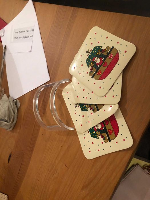 bases para copos alusivos ao natal