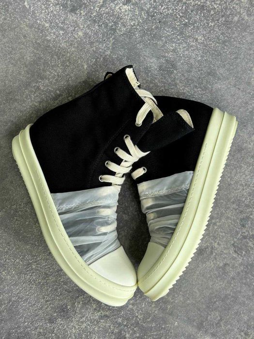 Rick Owens Geobasket Ramones jumbo laces чорні кеди opium archive 41