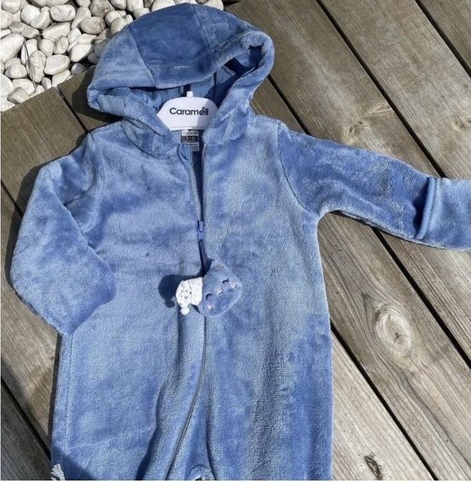 Теплий плюшевий комбінезон на 3-6 міс