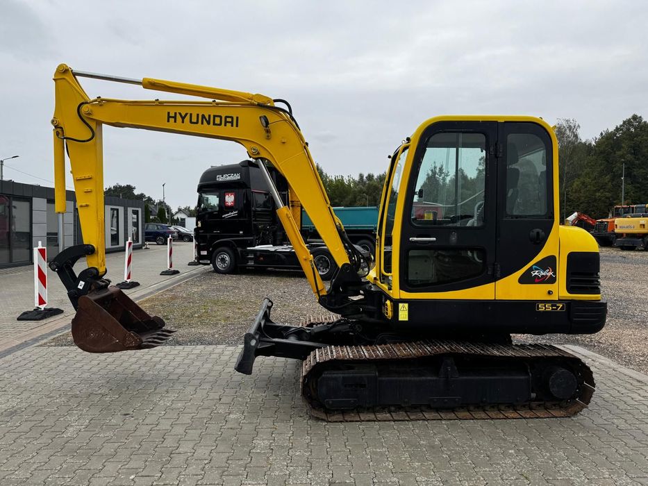 Hyundai Robex 55-7 ‼️Mini Koparka Gąsienicowa 5,7t‼️ 2x osprzet Skarpówka  55-7 Mini Koparka Gąsienicowa 5,7t I-wł 2x osprzęt Sprzedaż / Zamiana