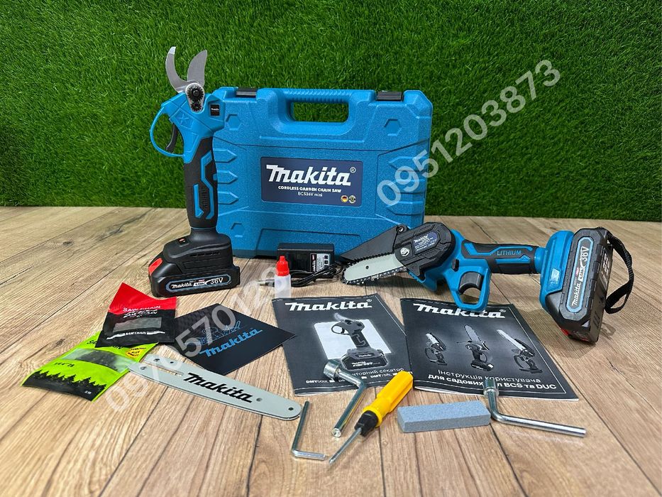 Набор садовый 2/1 Makita Мини пилка BCS36V + Секатор DMT50BL 36V 6Ah