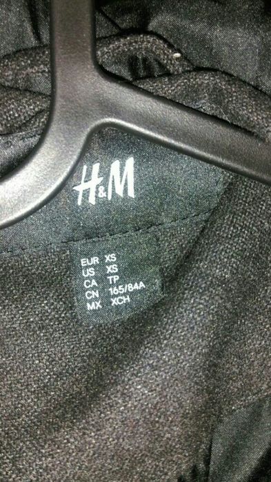 H&M р.46-48(xs) пуховик зимний мужской
