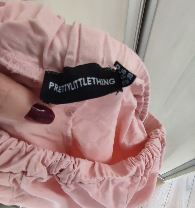 Spodnie damskie, pudrowy róż, marki PrettylittleThing, roz M