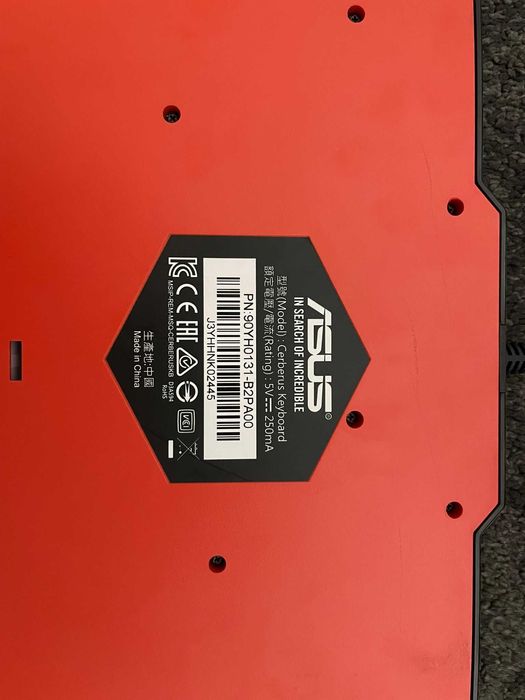 Asus Cerberus Teclado Preto, Membrana