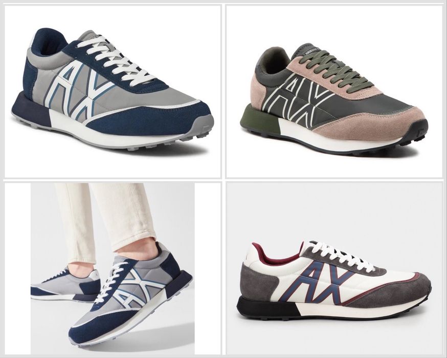 Чоловічі кросівки  Armani Exchange, розм 40, 44, 46 нові фірмові армані АХ зелені бежеві сірі сині