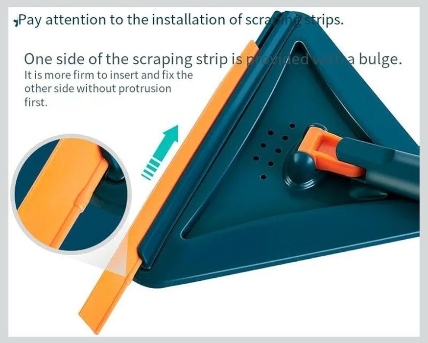 Obrotowy mop  360° z długim uchwytem regulowany, do okien, podłogi etc