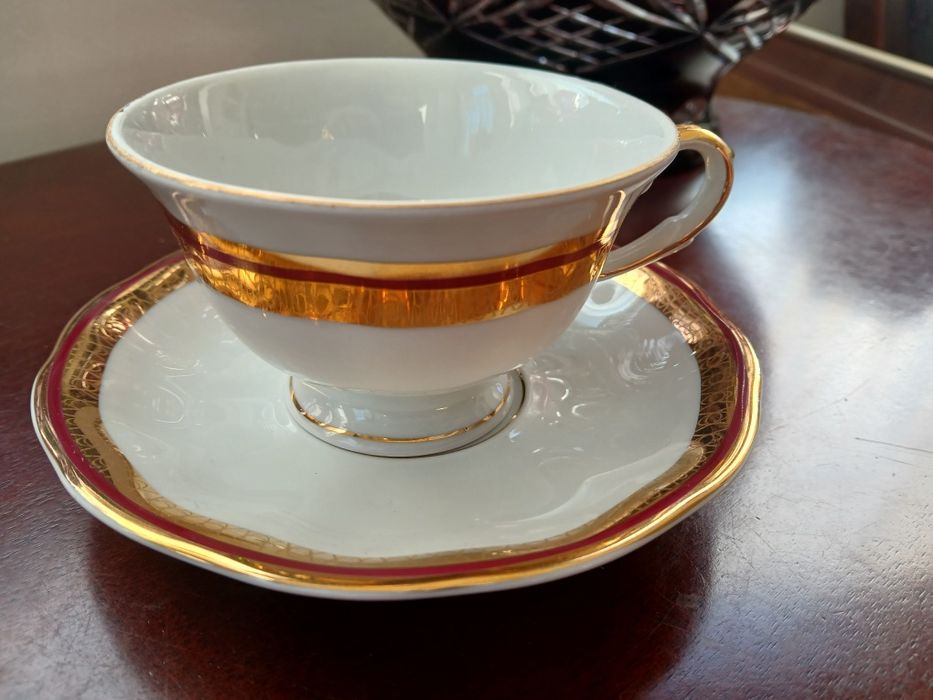 Karolina PRL duo filiżanka ze spodkiem