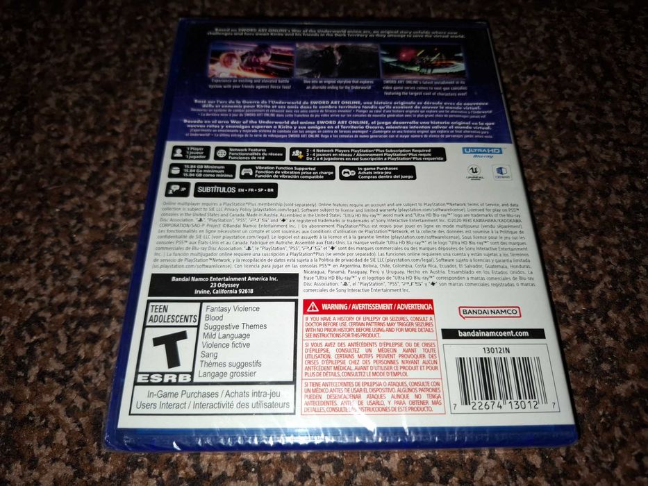 Sword Art Online Last Recollection [Nowa, NTSC-U] Sony PS5