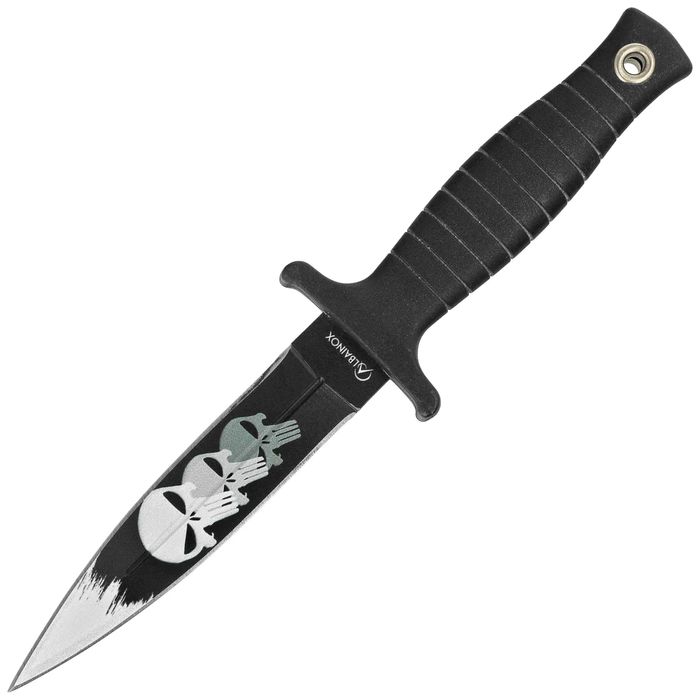 Nóż boot Martinez Albainox 3D Skull Black ABS, Black 3Cr13Mov (32617)