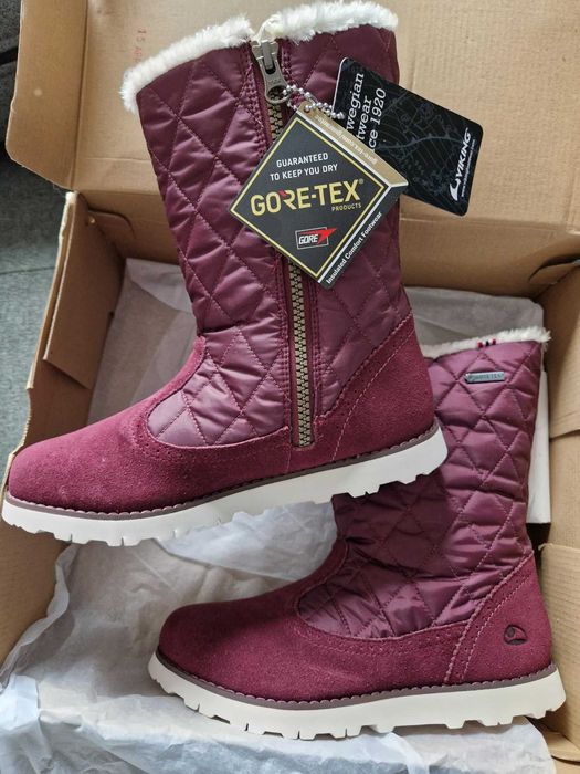 Viking śniegowce Gore-tex 35 nowe ocieplane nieprzemakalne ROEA GTX