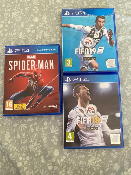 jogos spider-man, fifa 18 e fifa 19
