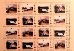 Folha miniatura selos - Macau George Chinnery - 1994