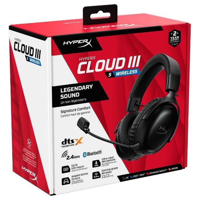 Headset HyperX Cloud III Sem Fios