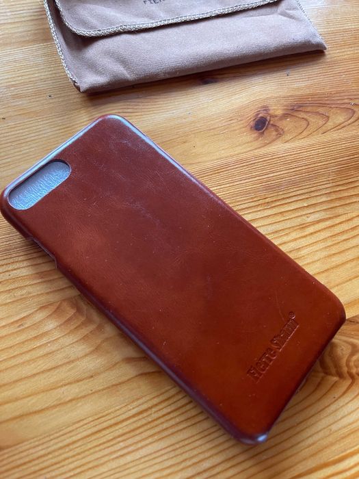 Futerał etui z klapką do Apple iPhone 7 plus brązowy PU leather EKO 7+