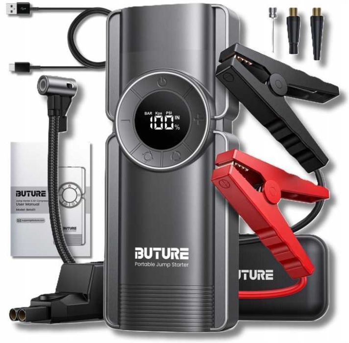 Powerbank Urządzenie rozruchowe BUTURE 2500A Jump Starter Kompresor