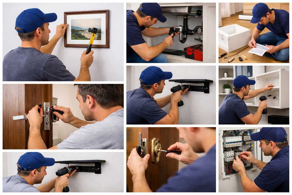 Pequenas Reparações Canalização Montagem Quadros Móveis Eletricidade