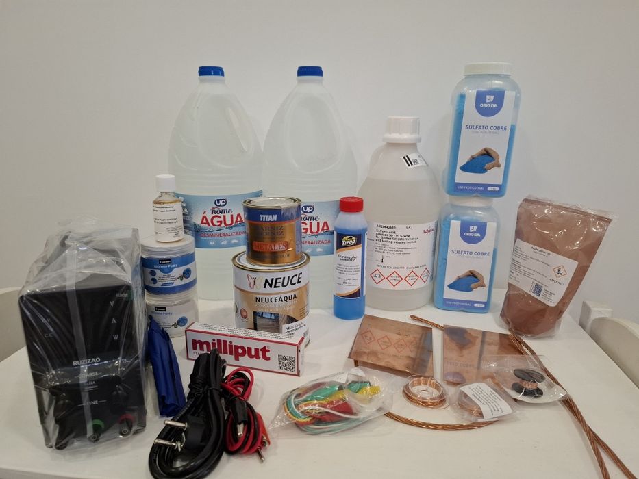 Kit completo Electroforming tecnica fabulosa para criar joias em cobre