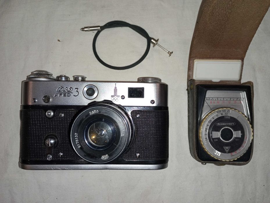 Пленочный фотоаппарат ФЭД 3 с олимпийской символикой Олимпиада 80