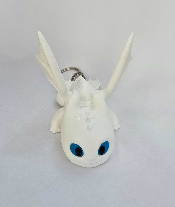 Брелок для ключів біла денна фурія Light Fury фурия белая дракон