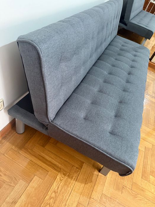 Sofá cama cinza Click Clack Kasa