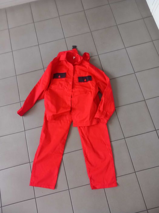 Spodnie komplet roboczy ogrodniczki z bluzą