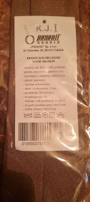 Krawat koloru khaki tanio