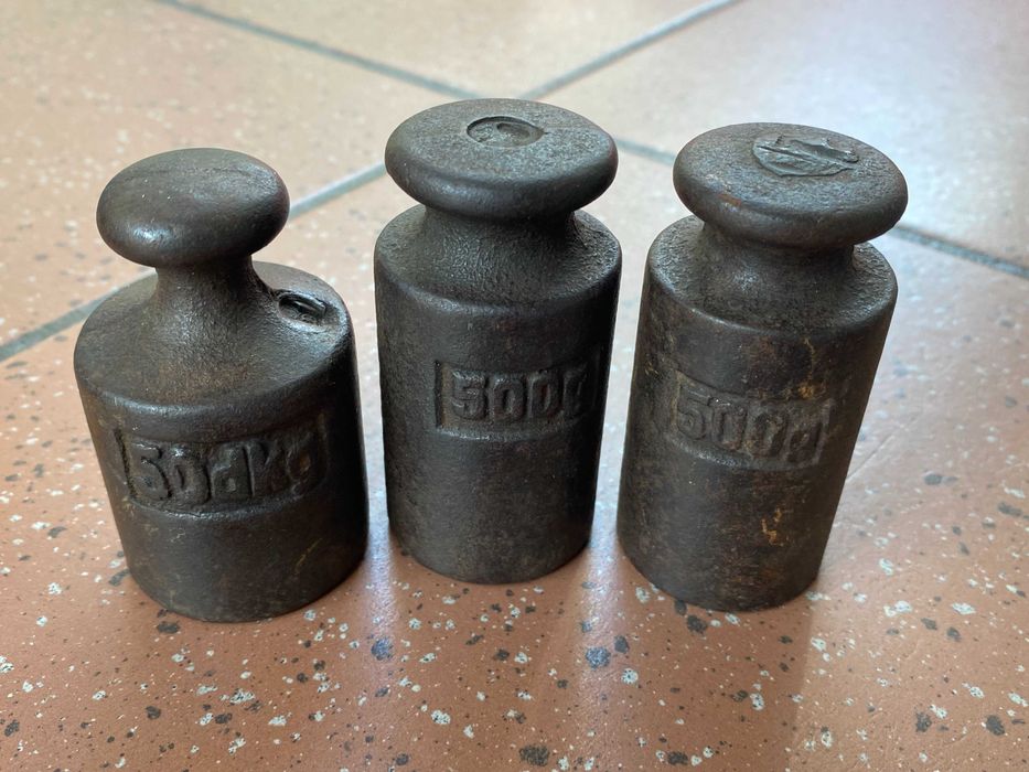 Stary odważnik 50 dkg, 500 g.