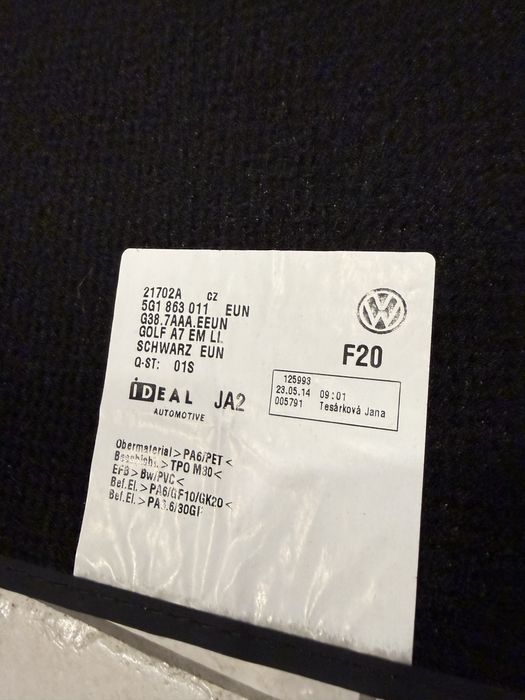 Golf 7 dywaniki oryginalne