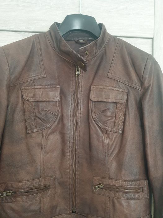 Damska  kurtka-ramoneska skórzana z C&A