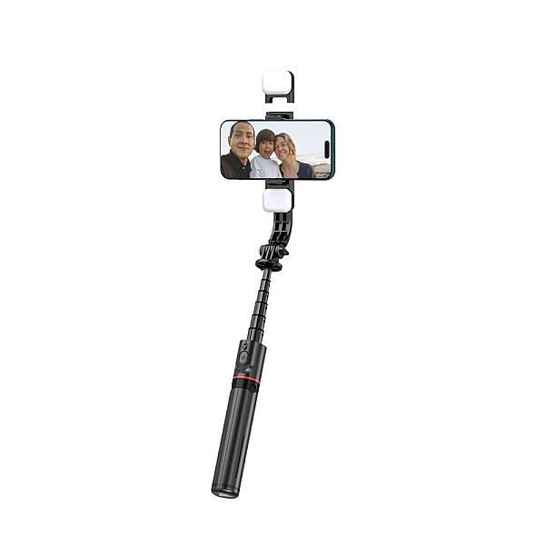 Tech-protect L05s Wireless Selfie Stick Tripod & Led Light Black
