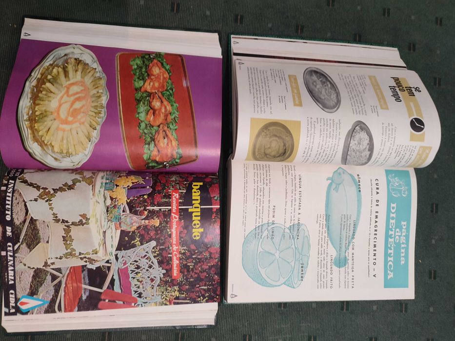 2 Volumes com 139 Revistas de Culinária Banquete encadernadas