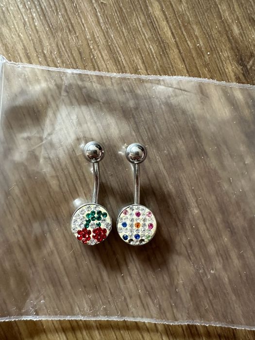 Сережка в пупок swarovski камінці сваровски камни