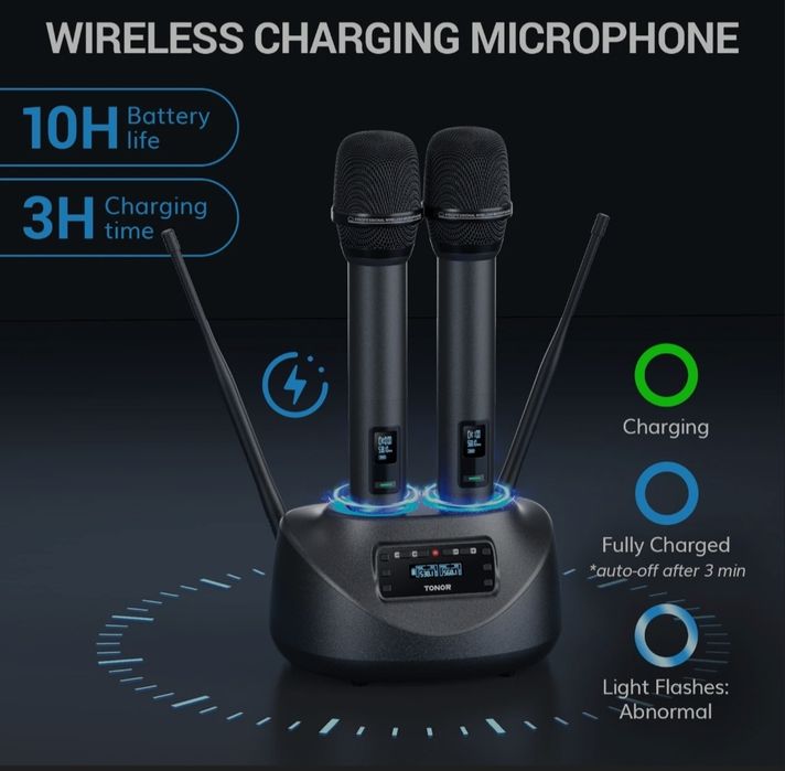 Tonor TW790 - Беспроводные микрофоны для караоке +станция