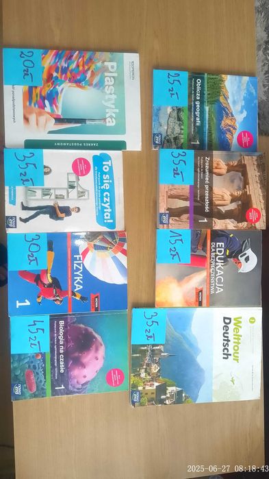 Podręczniki szkolne zestaw do klasy 1 technikum.