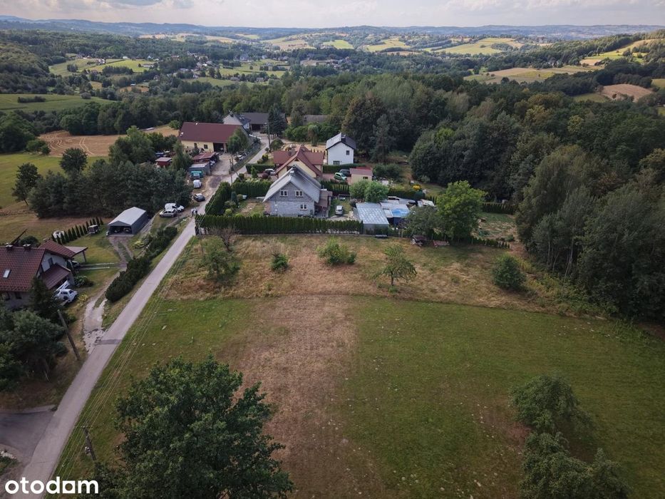 Działka budowlana – Zagórzany, gm. Gdów – w pełni uzbrojona, widokowa - Widok 3