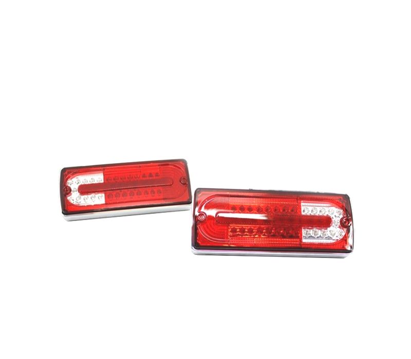 FAROLINS TRASEIROS MERCEDES CLASE G W463 89-13 FULL LED VERMELHO LOOK AMG G55