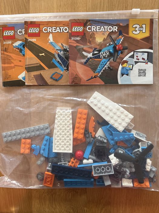 Lefgo 31099 Creator 3 w 1 Samolot śmigłowy